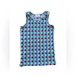 Hanna Andersson Size 140, 10, Triangle Pattern Ribbed Tank Top